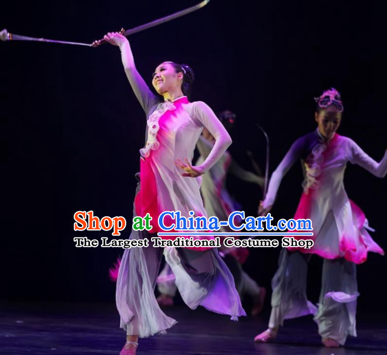 Top Women Group Dance Mei Li Xiang Costume Chinese Classical Dance Swordplay Dance Clothing