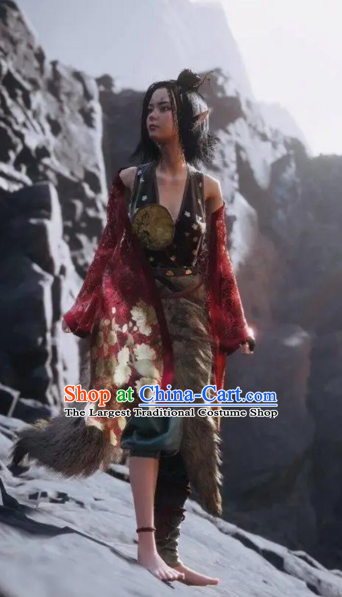 Black Myth Wukong Ping Ping Clothing Chinese Mythology Journey to the West Fox Fairy Costume