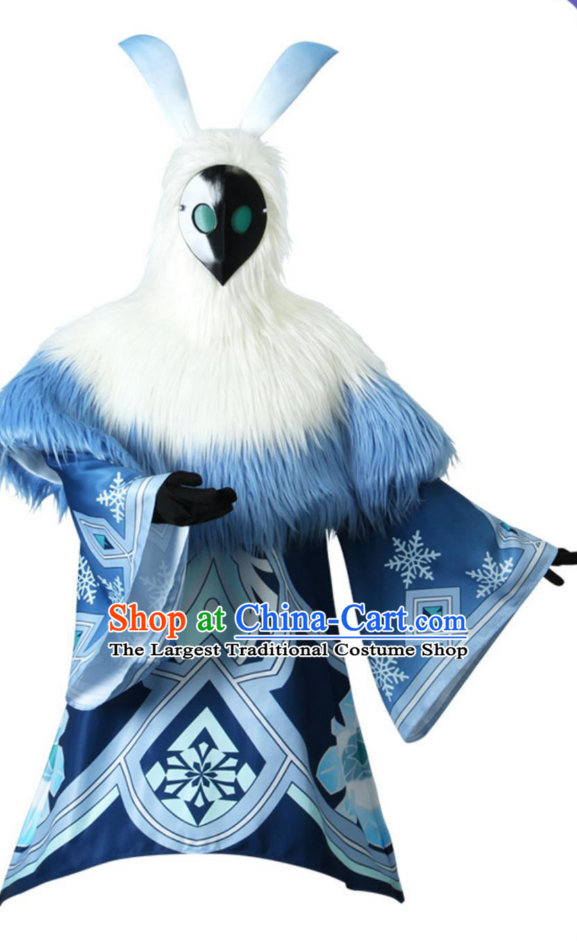 Genshin Impact Abyss Mage Cosplay Costume Ice Element with Puppet Headgear