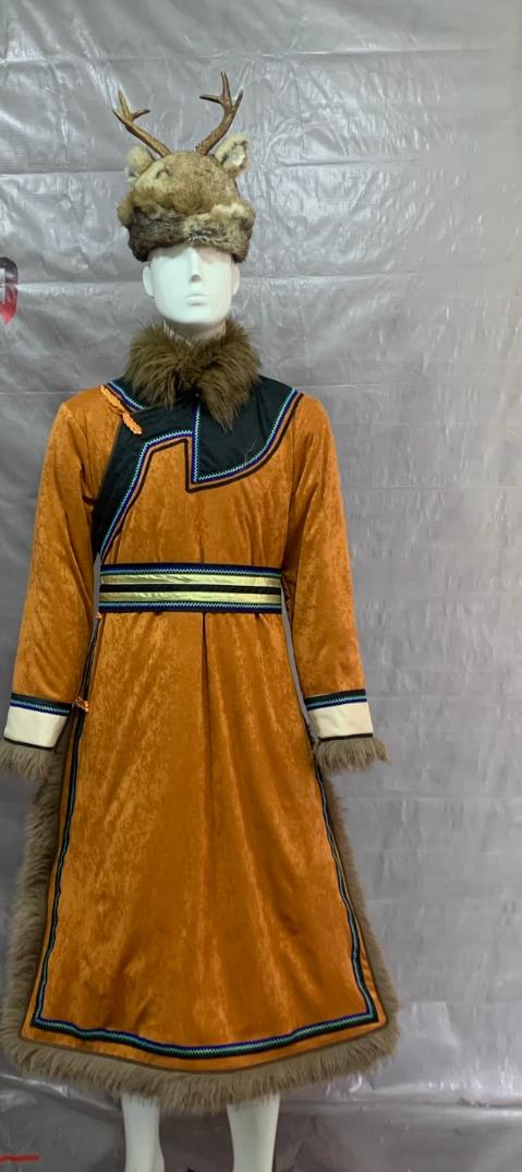 Chinese Minority Folk Dance Clothing Oroqen Ethnic Minority Stage Performance Costume