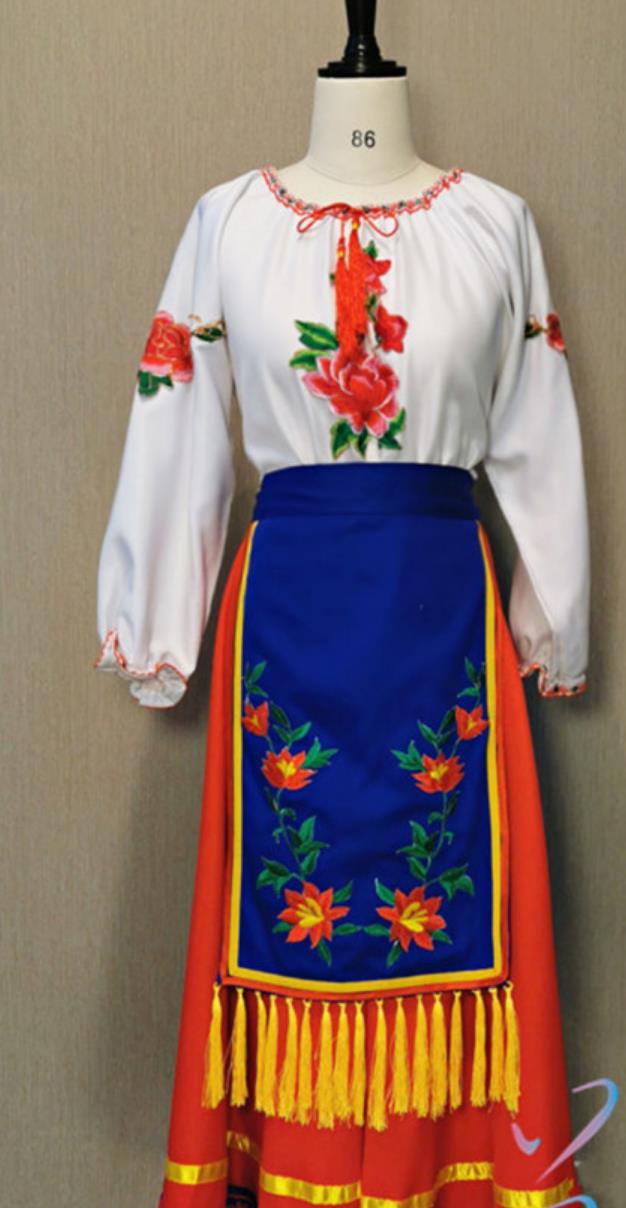 Russian National Performance Costume Traditional Stage Performance Dress