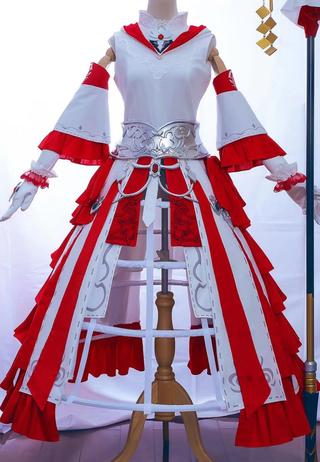 Final Fantasy XIV White Mage Dress Halloween Cosplay Manifestation Costume Set