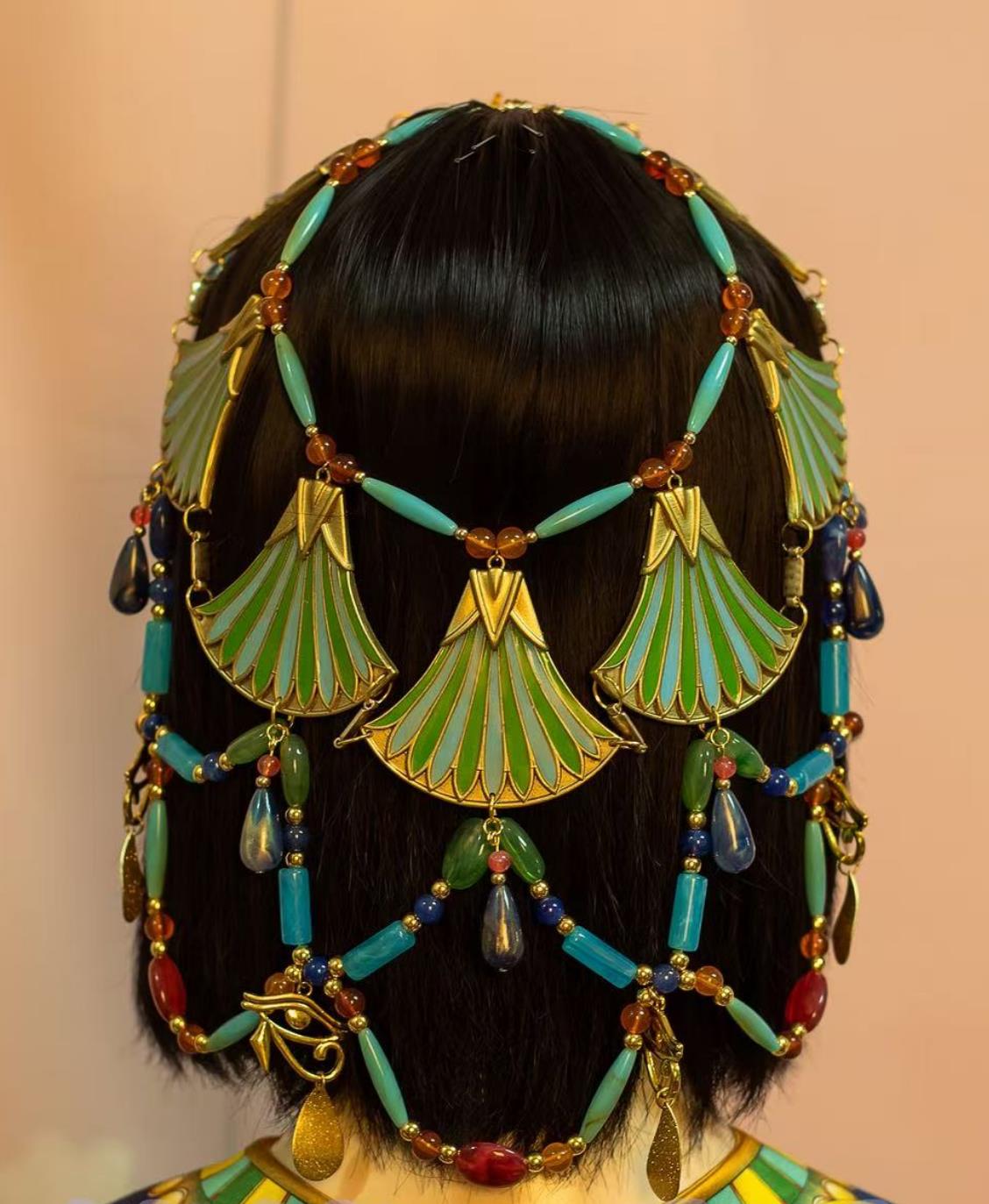 Egyptian Versatile Headpiece And Necklace Handmade Traditional Egypt Queen Jewelry Accessory