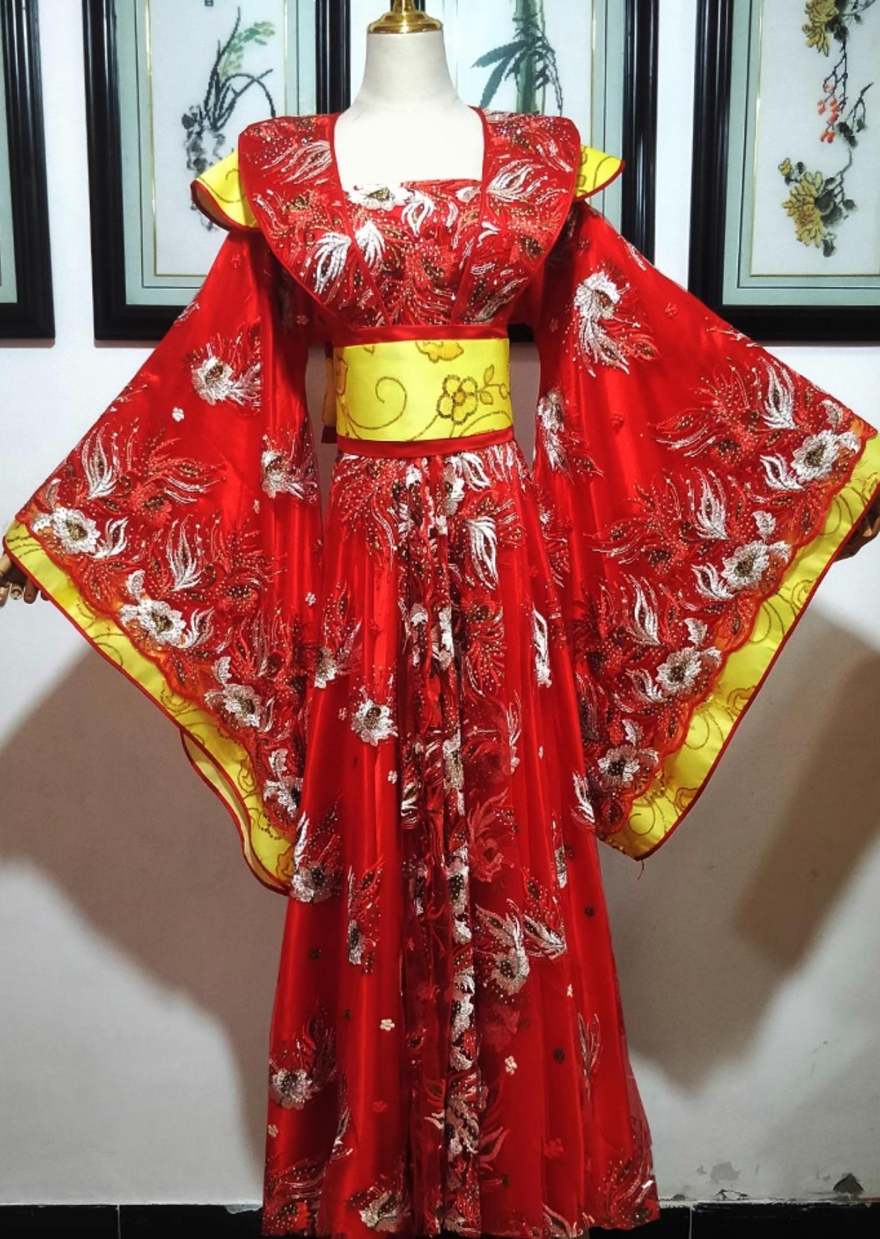 Ancient Chinese Imperial Consort Red Dress Tang Dynasty Princess Costume Women Traditional Large Sleeve Hanfu
