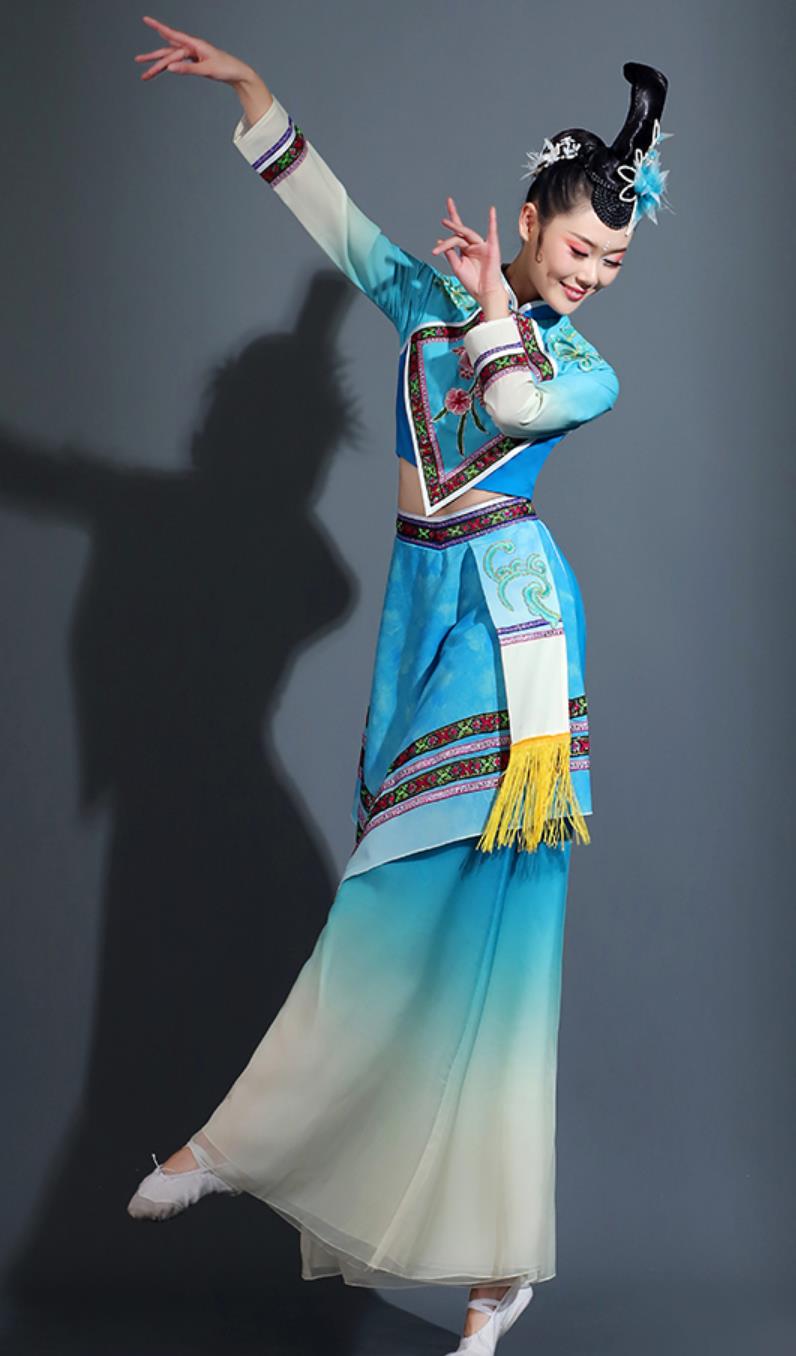 Yangko Dance Costume Chinese Folk Dance Clothing On The Field Of Hope Village Girl Tea-Picking Dance Outfit