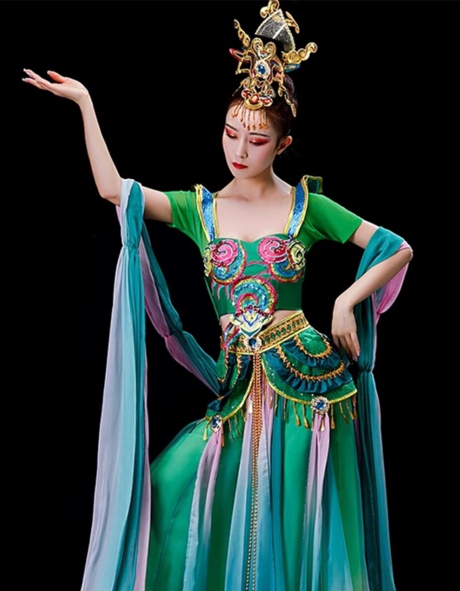 Flying Apsaras Silk Road Classical Dance Clothing Chinese Dunhuang Dance Costume Ethnic Stage Performance Dress
