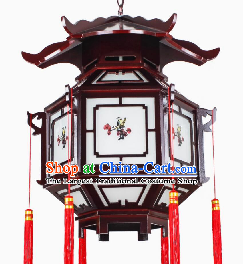 Chinese Palace Lantern Traditional China Lantern Handmade Wooden Ceiling Lamp