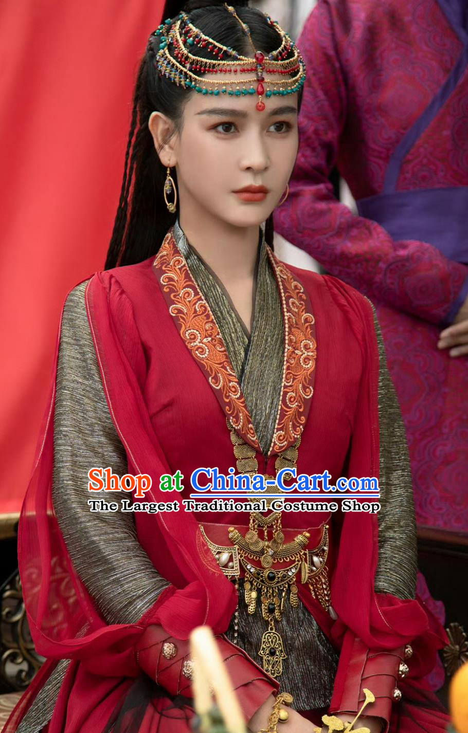 TV Series Fateful Love Princess Chu Fei Yan Red Dress Chinese Traditional Ethnic Clothing Ancient Palace Lady Costume