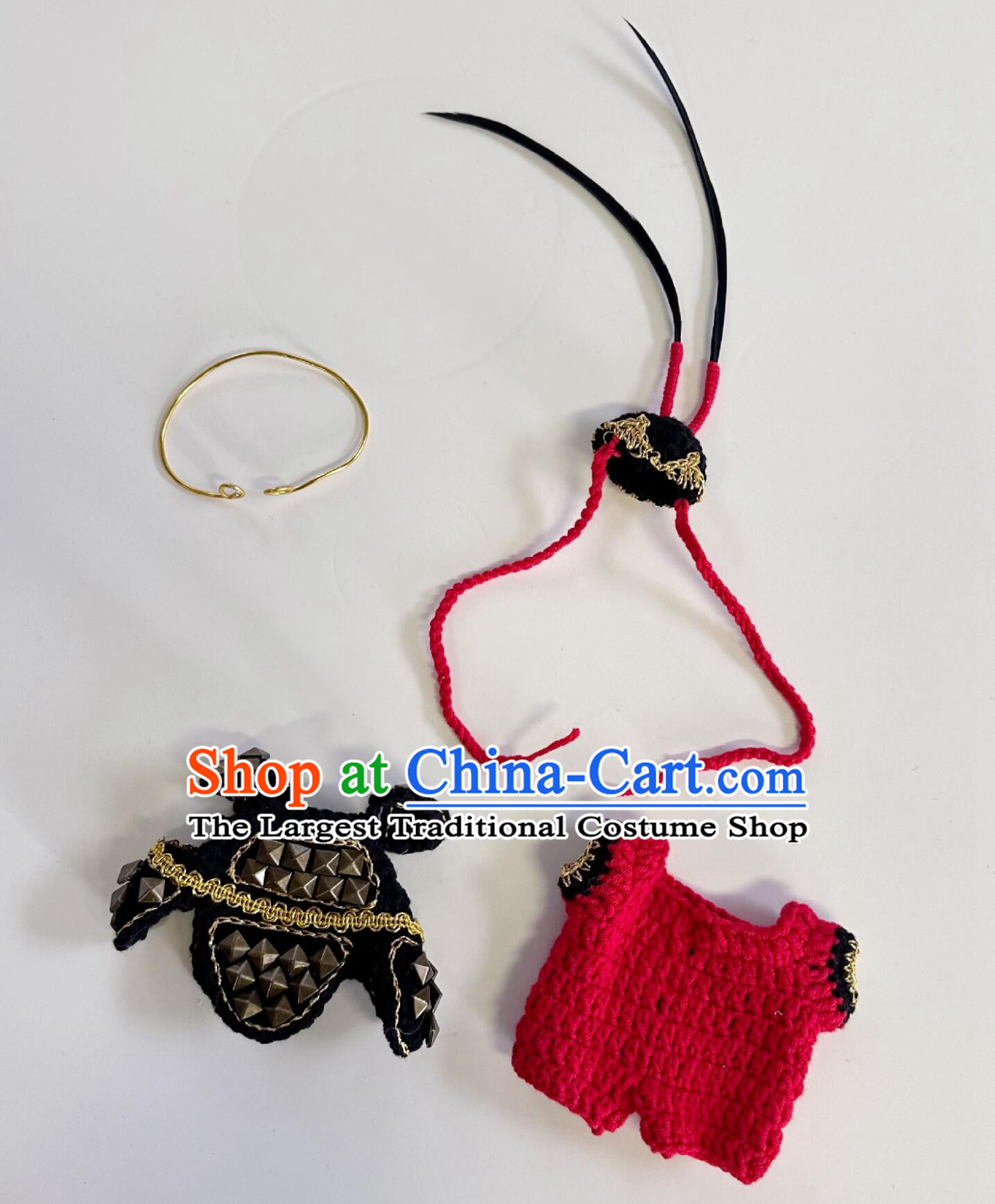 Handmade Labubu Sun Wukong Clothing Doll Costumes Traditional Chinese Journey to the West Handsome Monkey King Outfit