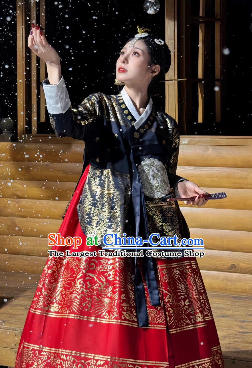 Korean Yanji Princess Costume Palace Hanbok Ethnic Wedding Gown