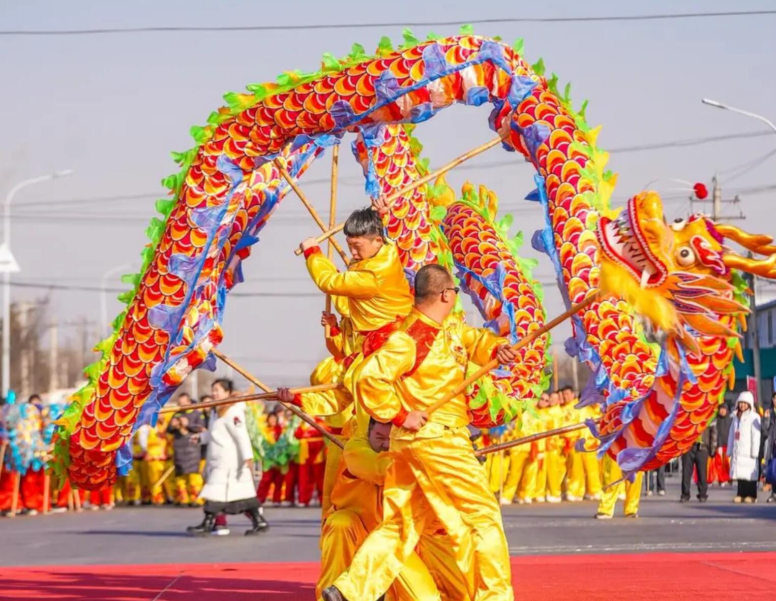 Top Dragon Dance Equipment for Performances Chinese Loong Dance Costume Festival Celebration Prop
