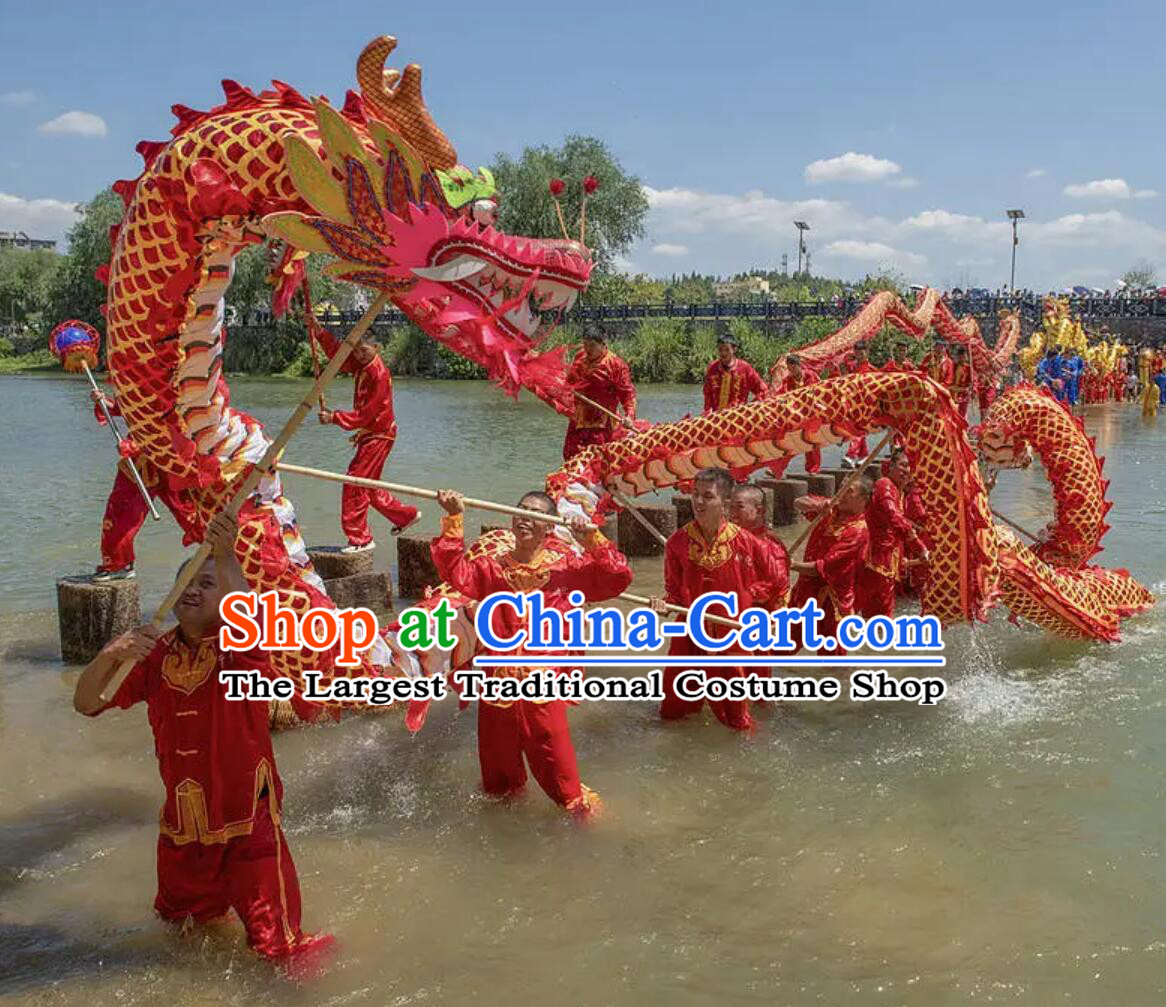 Traditional Loong Dance Prop Chinese Festival Dragon Dance Equipment Group Dragon Dancing Costume