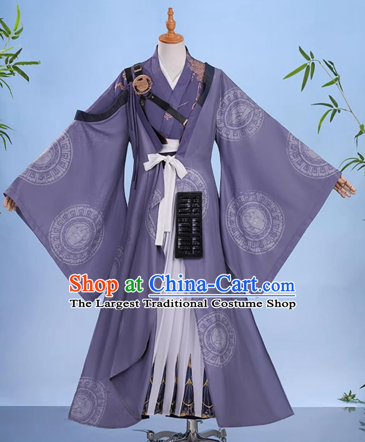 YanYun Sixteen Tones Gu Yun Cosplay Costume Game Cosplay Purple Outfit 2D Anime Traditional Chinese Wuxia Clothing