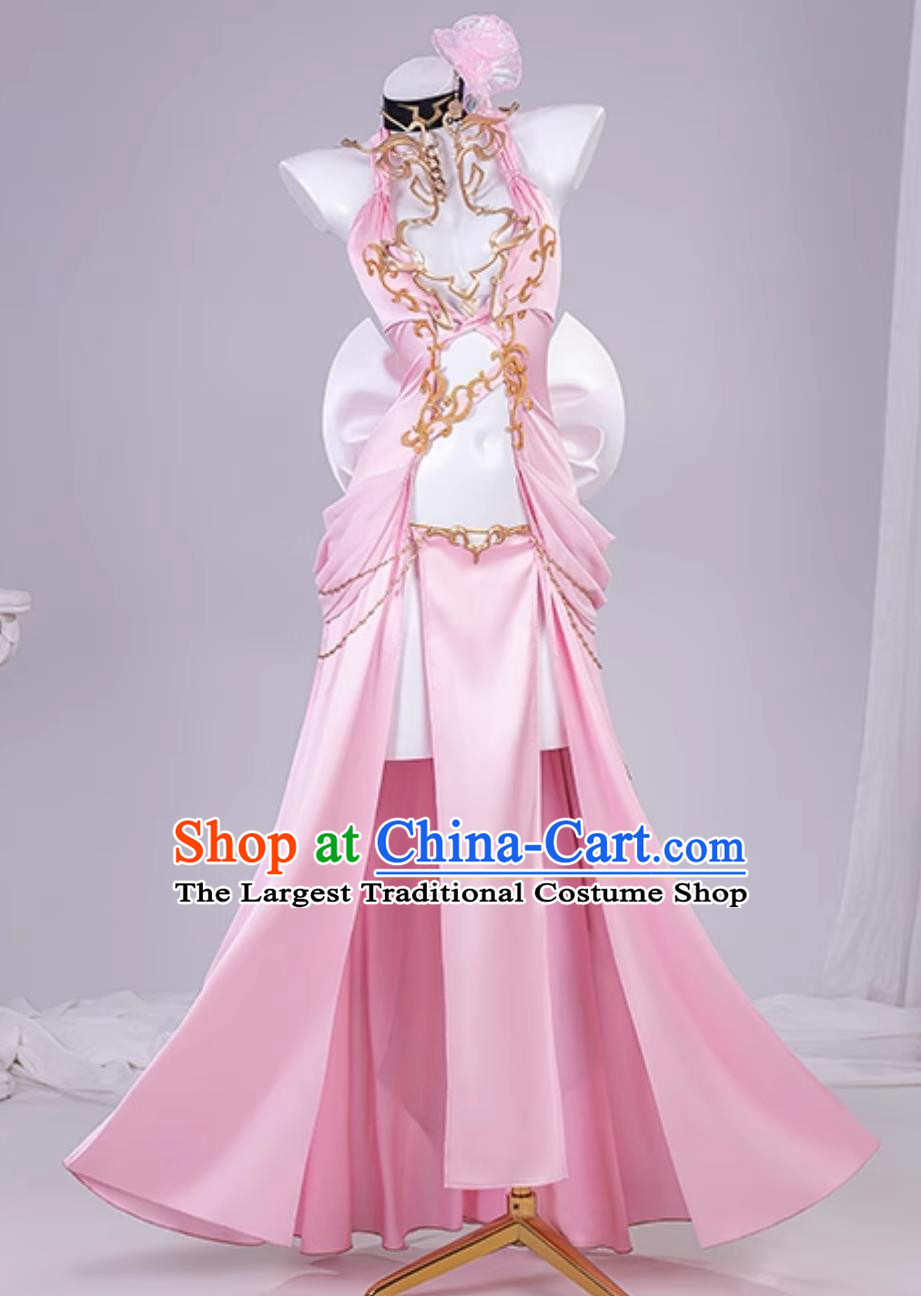Code Geass Lelouch Of The Rebellion Lost Stories CC Game Cosplay Costume Pink Sexy Dress 2D Anime Clothing
