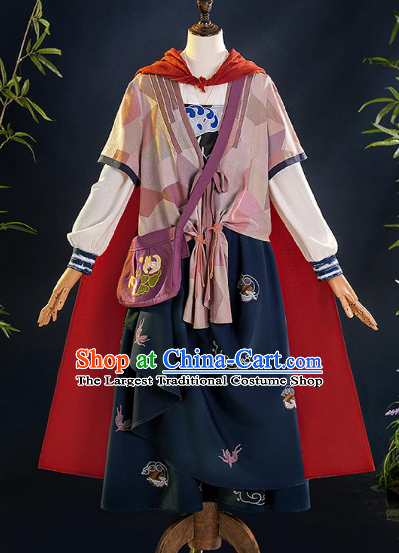 YanYun Sixteen Tones Zhou Hongxian Cos Hanfu Chinese Female 2D Game Outfit