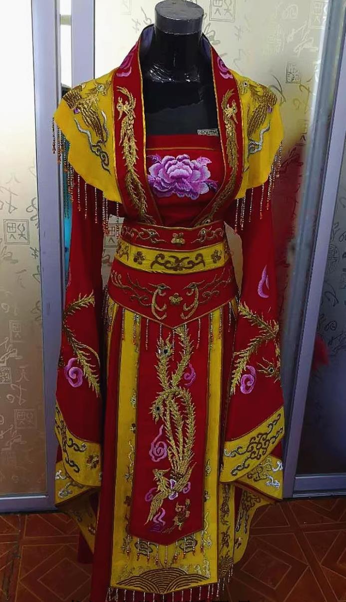Ancient Chinese Costume Wide Sleeve Noble Dress Drama Film Wardrobe Embroidered Phoenix Princess Imperial Concubine Palace Gown