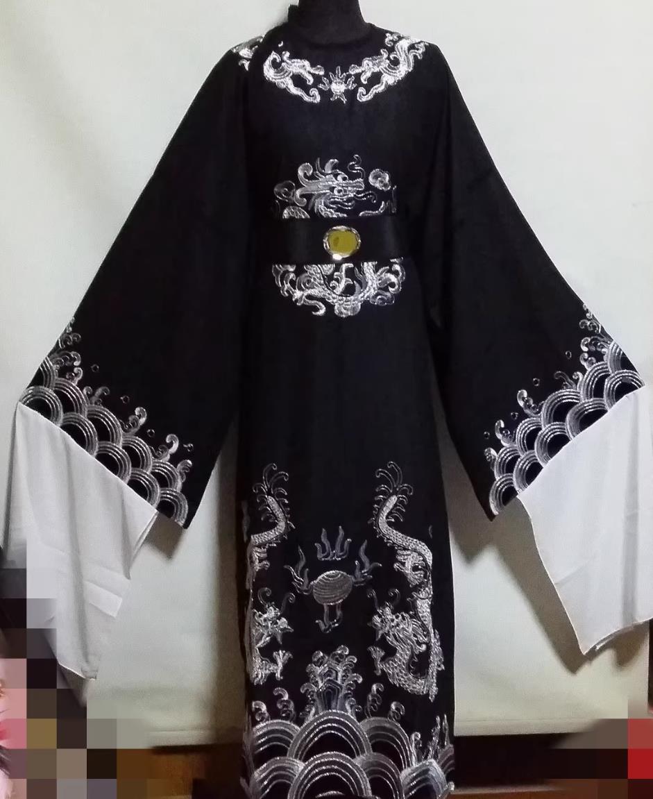 Chinese Yue Opera Costume Xiaosheng Dragon Robe Huangmei Opera Clothing Scholar Official Gown