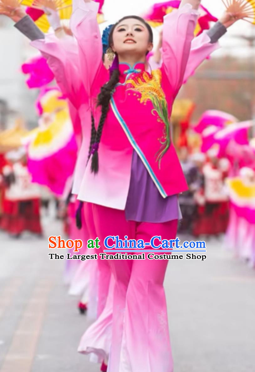 Shaanbei Yangko Mizhi Girl Dance Garment Chinese New Year Festive Yangko Costume Women Yangko Competition Performance Outfit