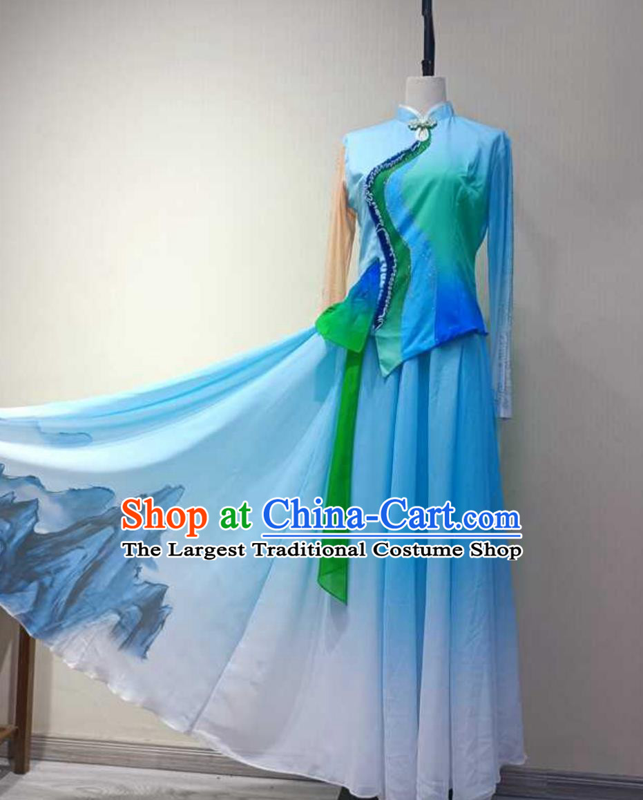 Lotus Award Classical Dance Lingnan Rain Alley Premium Dance Costume Chinese Umbrella Dance Women Group Performance Outfit