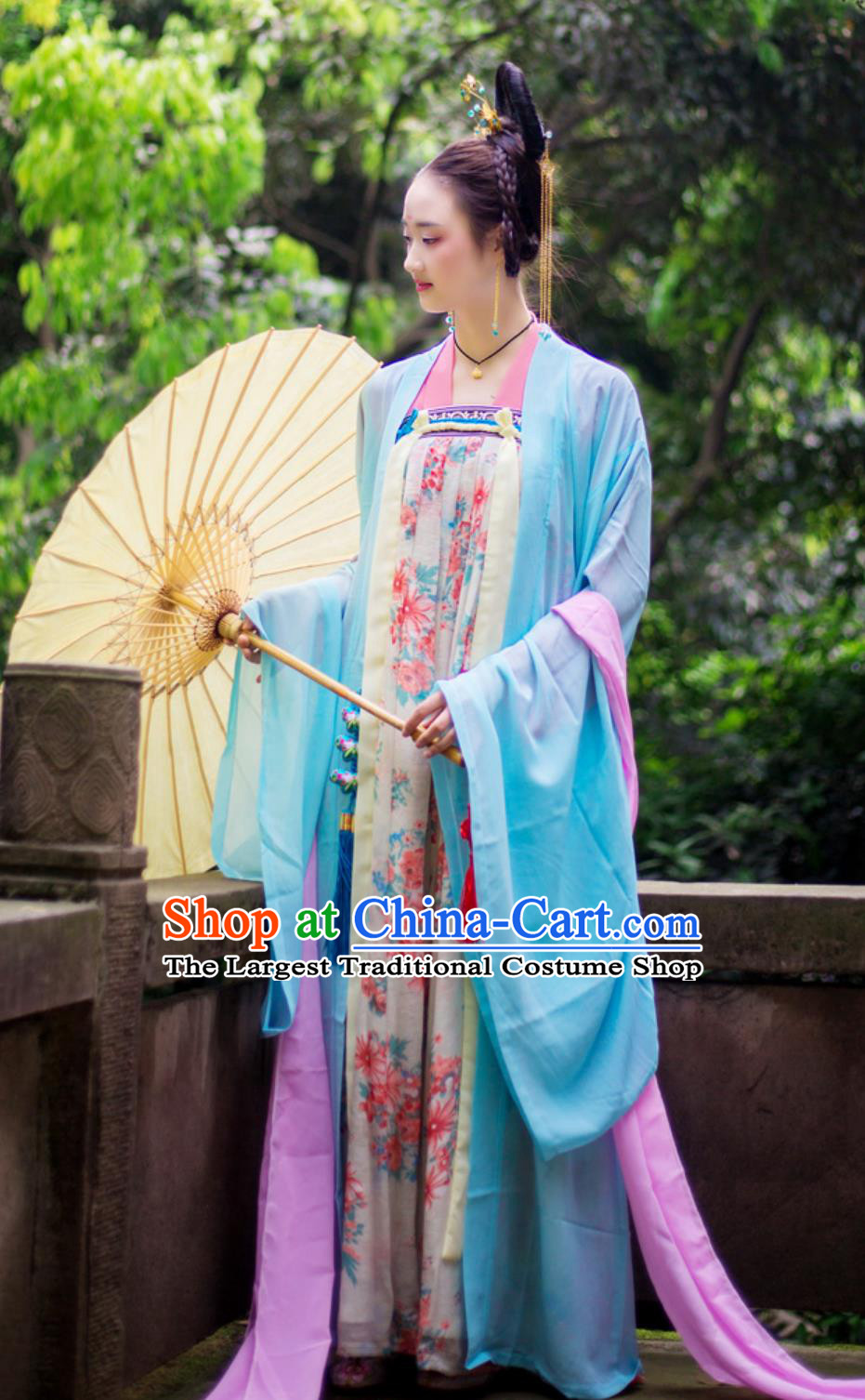 Hanfu Traditional Jacquard Printed Tang Dynasty Dress Ancient Chinese Court Woman Duijin Qixiong Ruqun