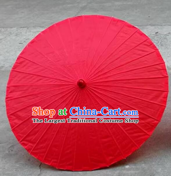 Handmade Classical Dance Umbrella Traditional Chinese Wedding Umbrella Hanfu Red Silk Umbrella