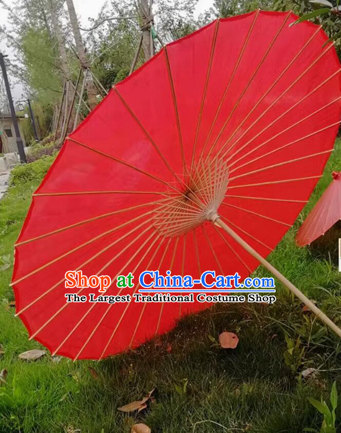 Traditional Chinese Wedding Umbrella Handmade Hanfu Red Silk Umbrella Classical Dance Large Umbrella