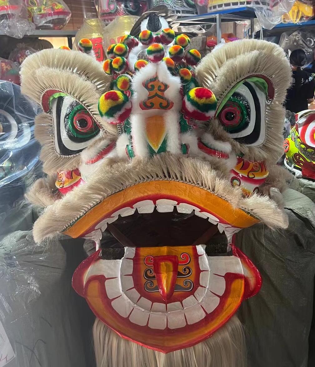 Top Liu Bei Lion Dance Costume Traditional Chinese Festival Dance Lion Head and Clothes Complete Set