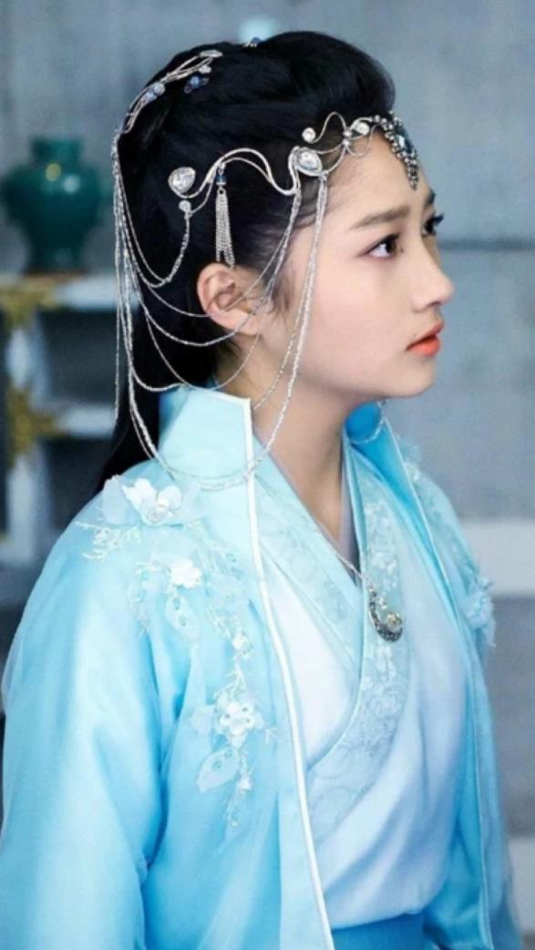 Novoland The Castle In The Sky Yi Fu Ling Same Style Costume Ancient Chinese Fairy Clothing Sky Blue Dress