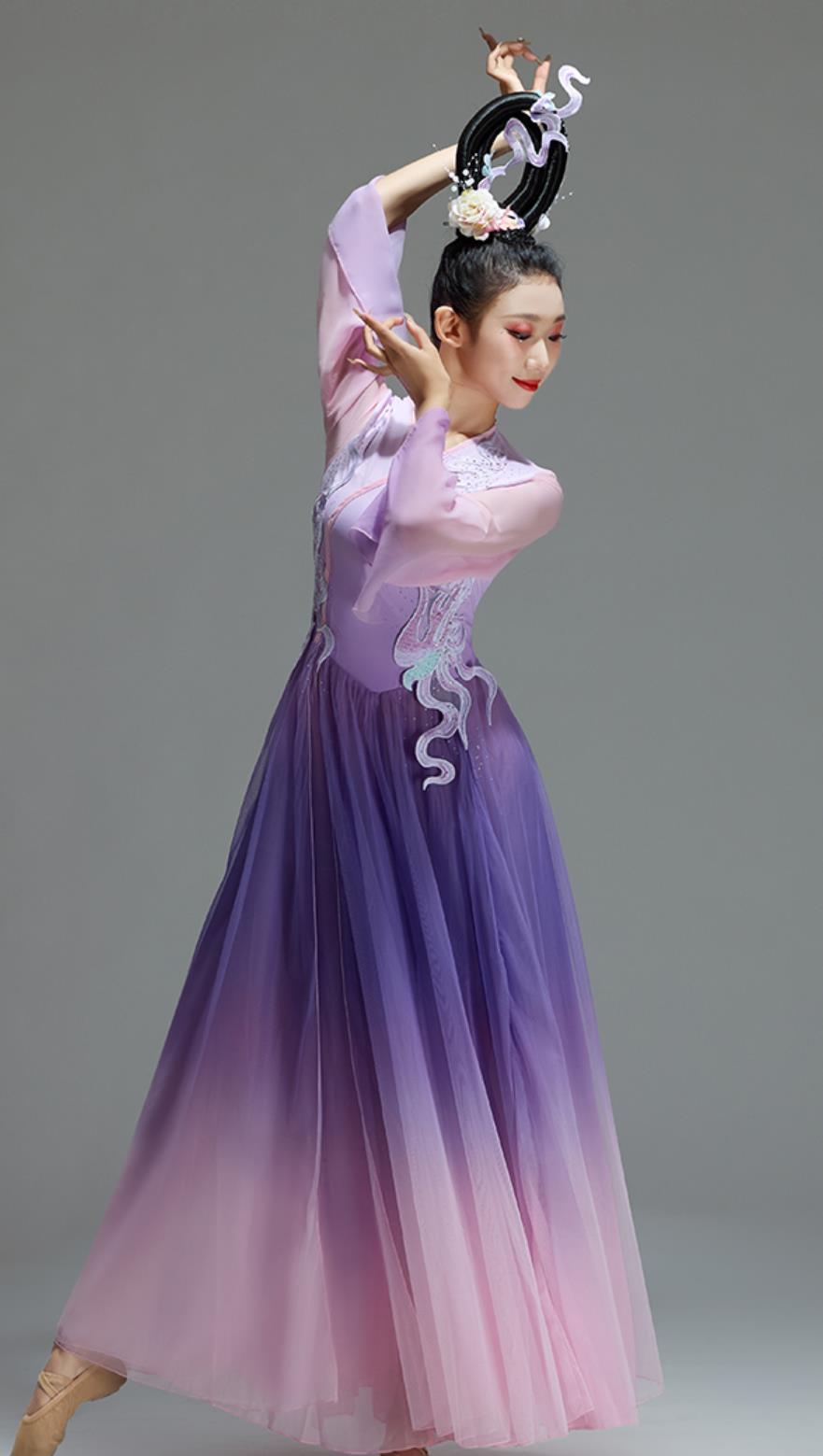 Classical Dance Costume Women Chinese Style Opening Performance Outfit Purple Charm Repertoire Art Exam Show Dress