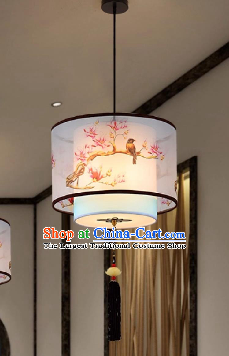 Chinese Restaurant Pendant Light LED Lamp Living Room Entryway Corridor Vintage Flower Bird Lantern Antique Style Lighting