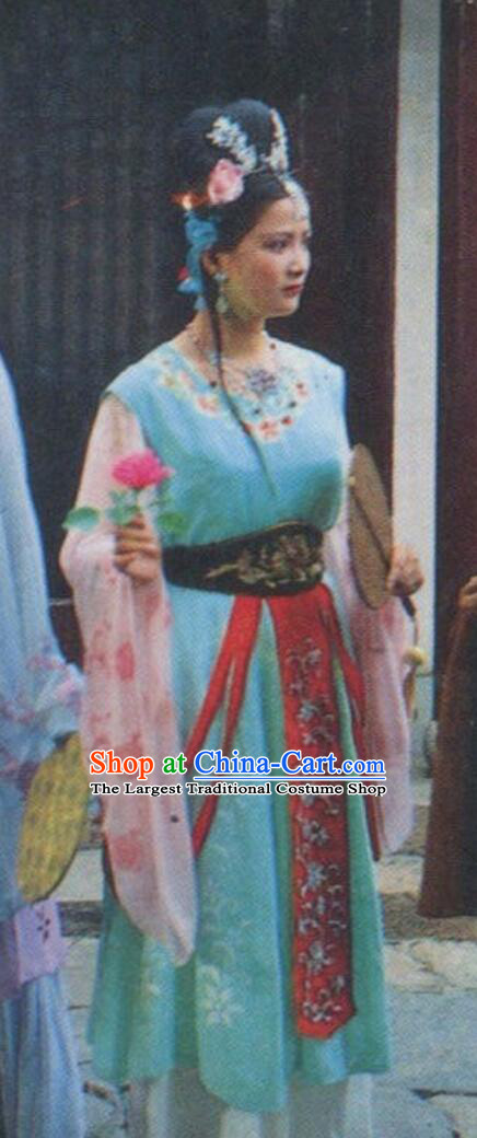 Ancient Chinese Fairy Dress Journey To The West 1986 Edition Beauty Lian Lian Costume TV Drama Cosplay Outfit