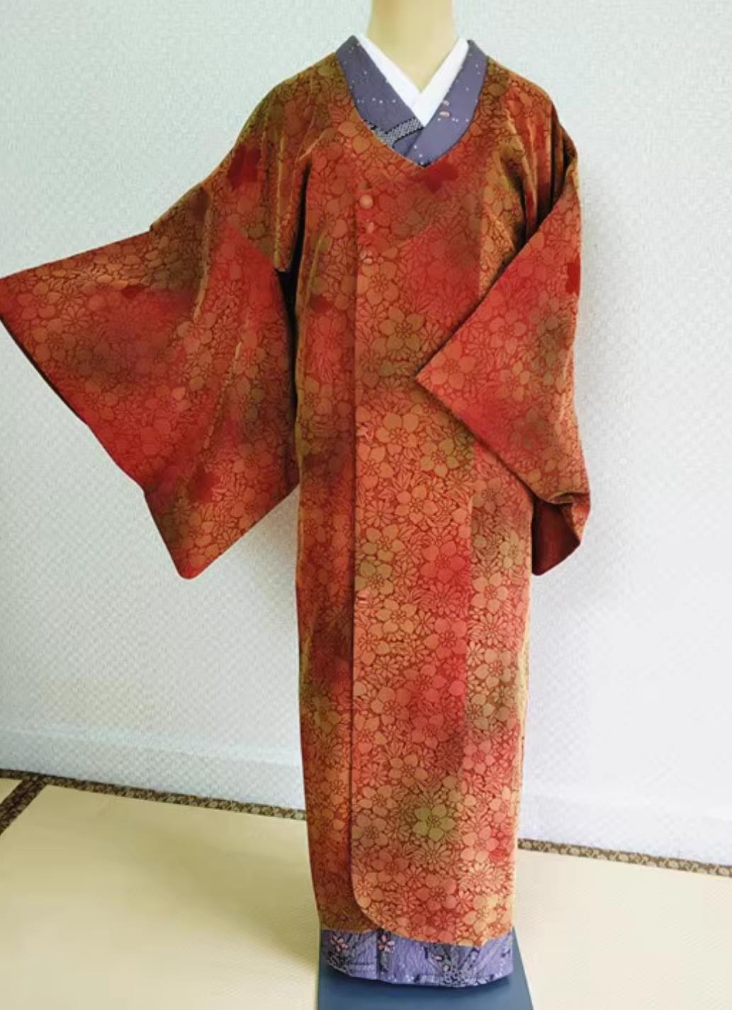 Japanese Import Authentic Rinori Weave Michiyuki Kimono Coat Haori Travel Attire