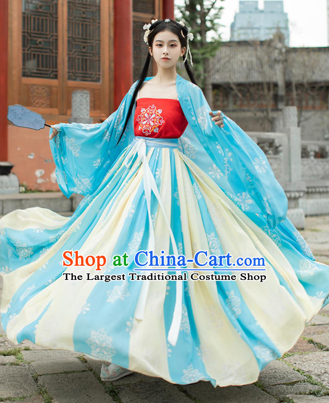 Chinese Style Hanfu Ancient Court Women Dress Tang Dynasty Hezi Qun