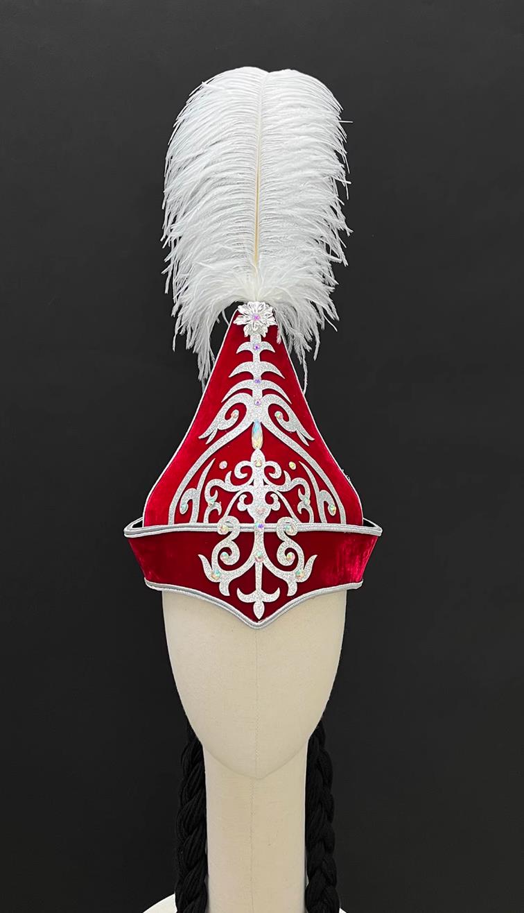 Uyghur Headdress Mysterious Bird Love Xinjiang Kazakh Dance Feather Hat Chinese Art Exam Ethnic Performance Headwear