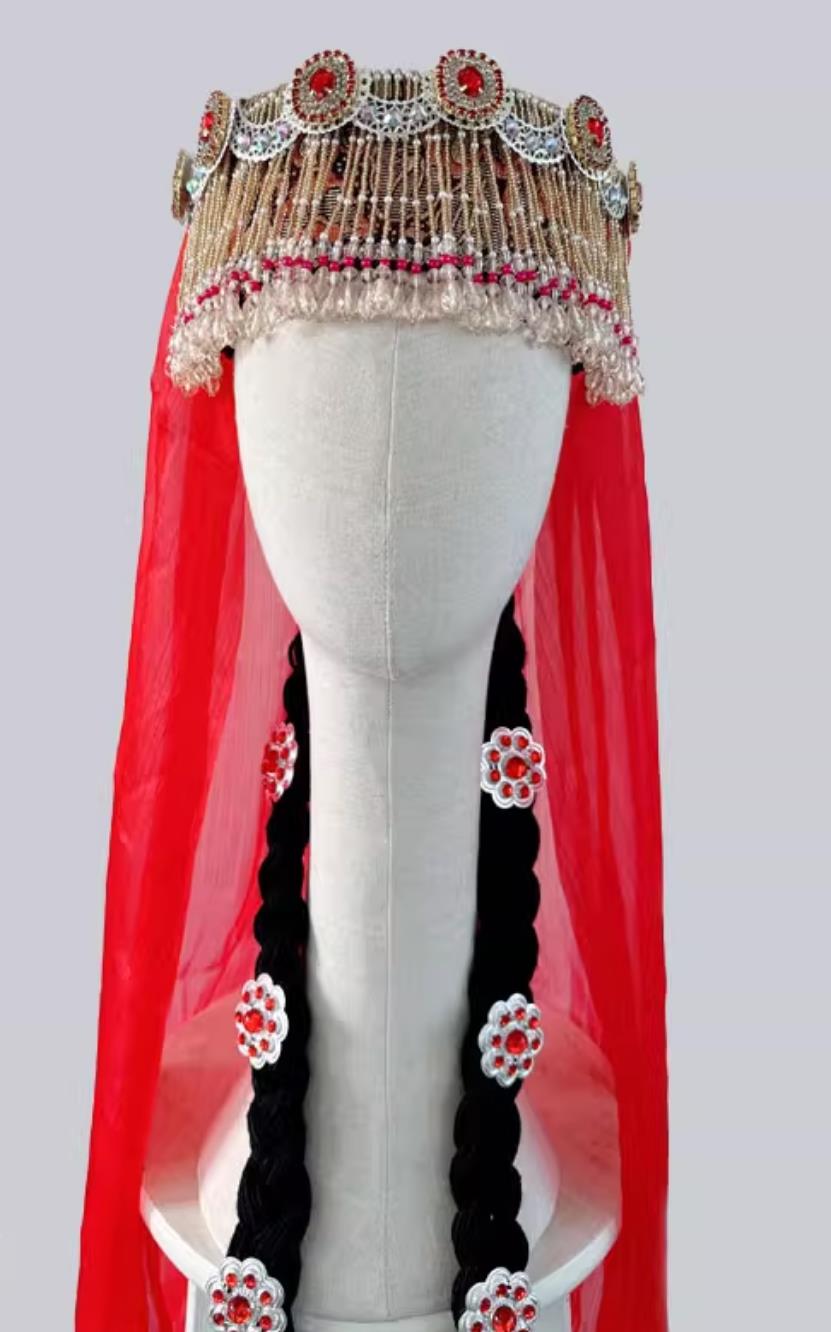 Tajik Dance Headdress Pamir Affection Performance Hat Eagle Dance Hair Ornaments