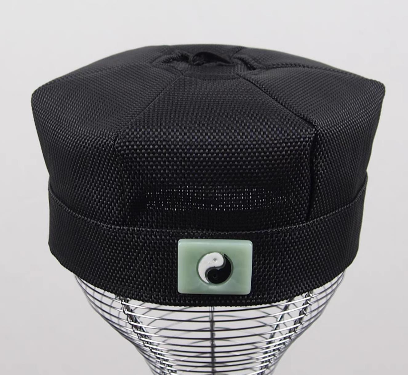 Chinese Taoist Zhengyi Hexagonal Hat Bagua Pattern Hat Wudang Master Quanzhen Hunyuan Scarf