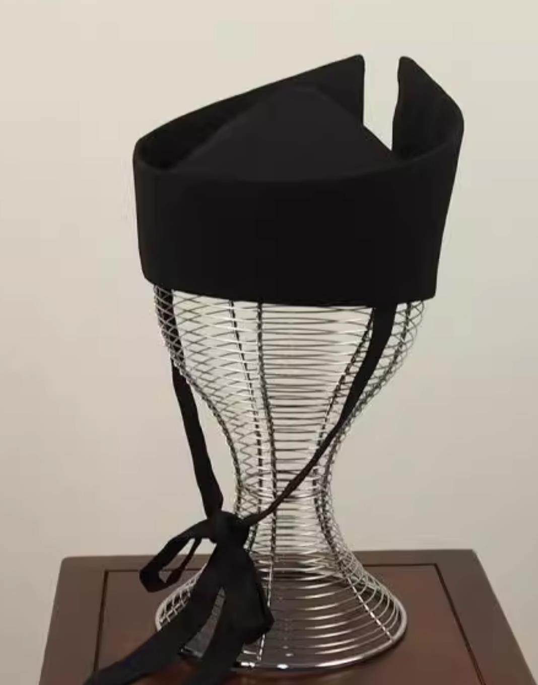 Eastern Han Dynasty Black Headscarf Han Era Official Hat Ancient Chinese Performance Headwear