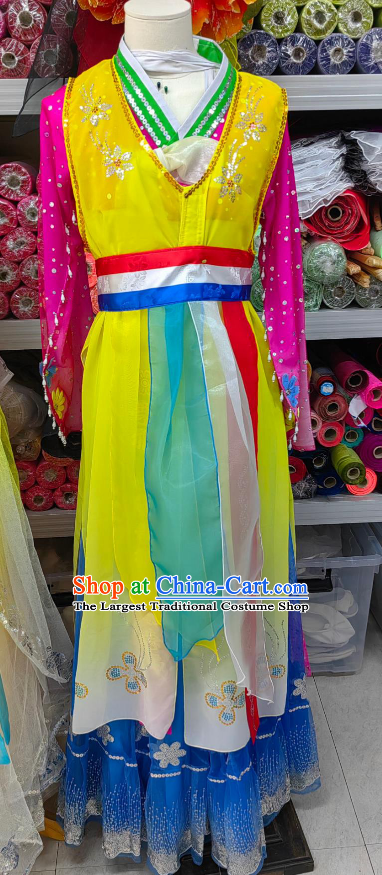 Korean Traditional Hanbok Clothing Classical Dance Costume Chinese Chaoxian Ethnic Folk Dance Dress