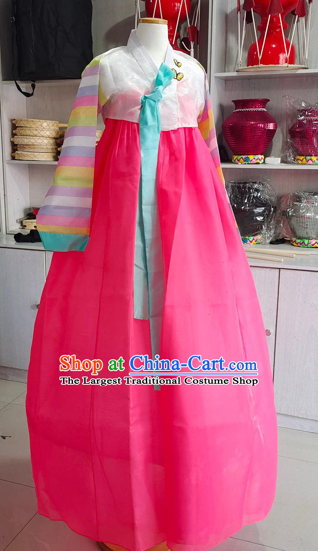 Chinese Chaoxian Nationality Folk Dance Dress Korean Festival Hanbok Costume Traditional Performance Attire