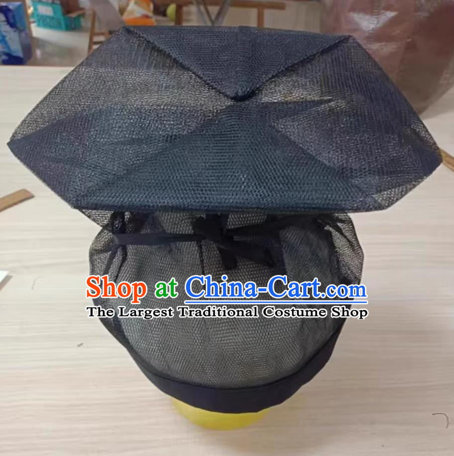 Ming Dynasty Swastika Scarf Scholar Horn Cap Peddler Hat Traditional Attire Hanfu Headwear