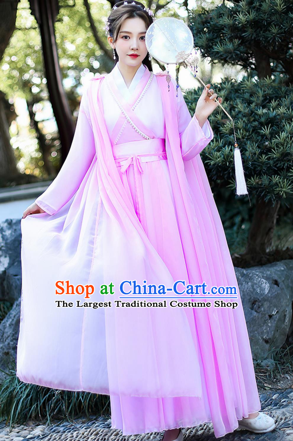 Love And Redemption Chu Xuanji Pink Hanfu Dress Ancient Fairy Costume Chinese Classical Dance Attire