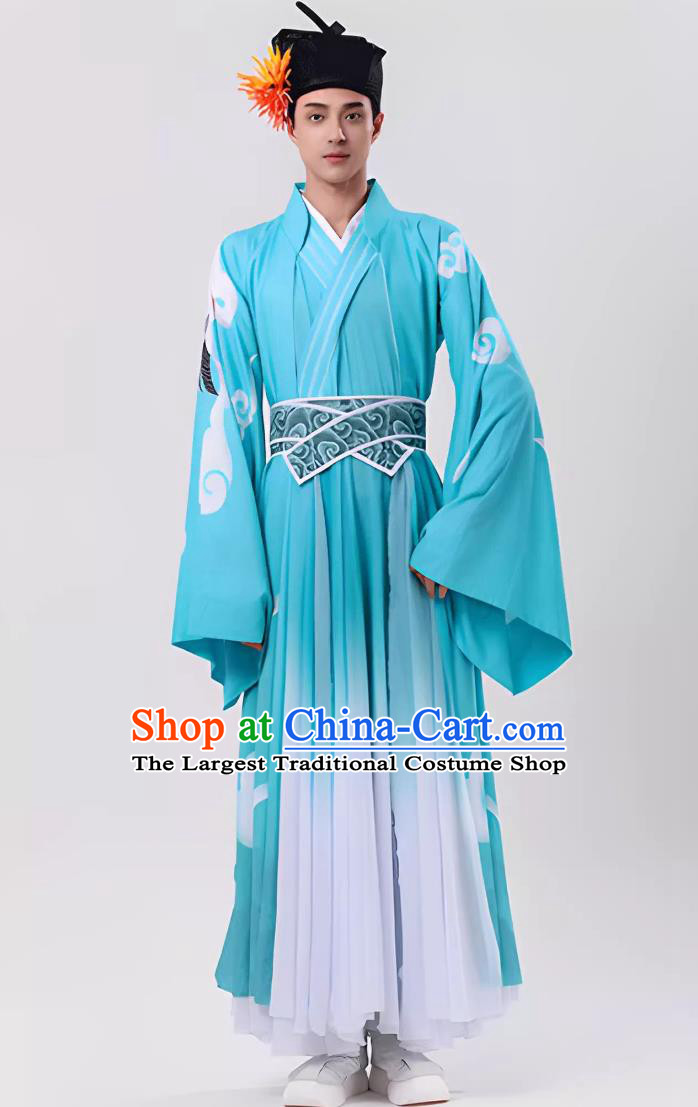 Henan Spring Gala Dance Clothing Chinese Han Tang Flower Hairpin Male Attire Classical Performance Divine Horse Auspicious Clouds Song Dynasty Costume