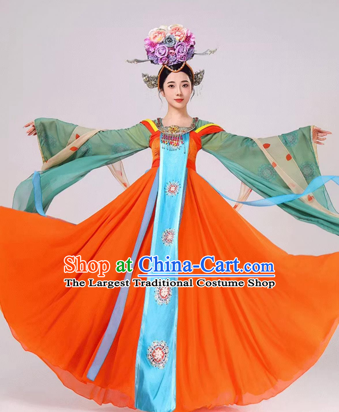 Lantern Festival Dance Linglong Tang Palace Glory Classical Performance Costume Chinese Han Tang Wide Sleeve Attire