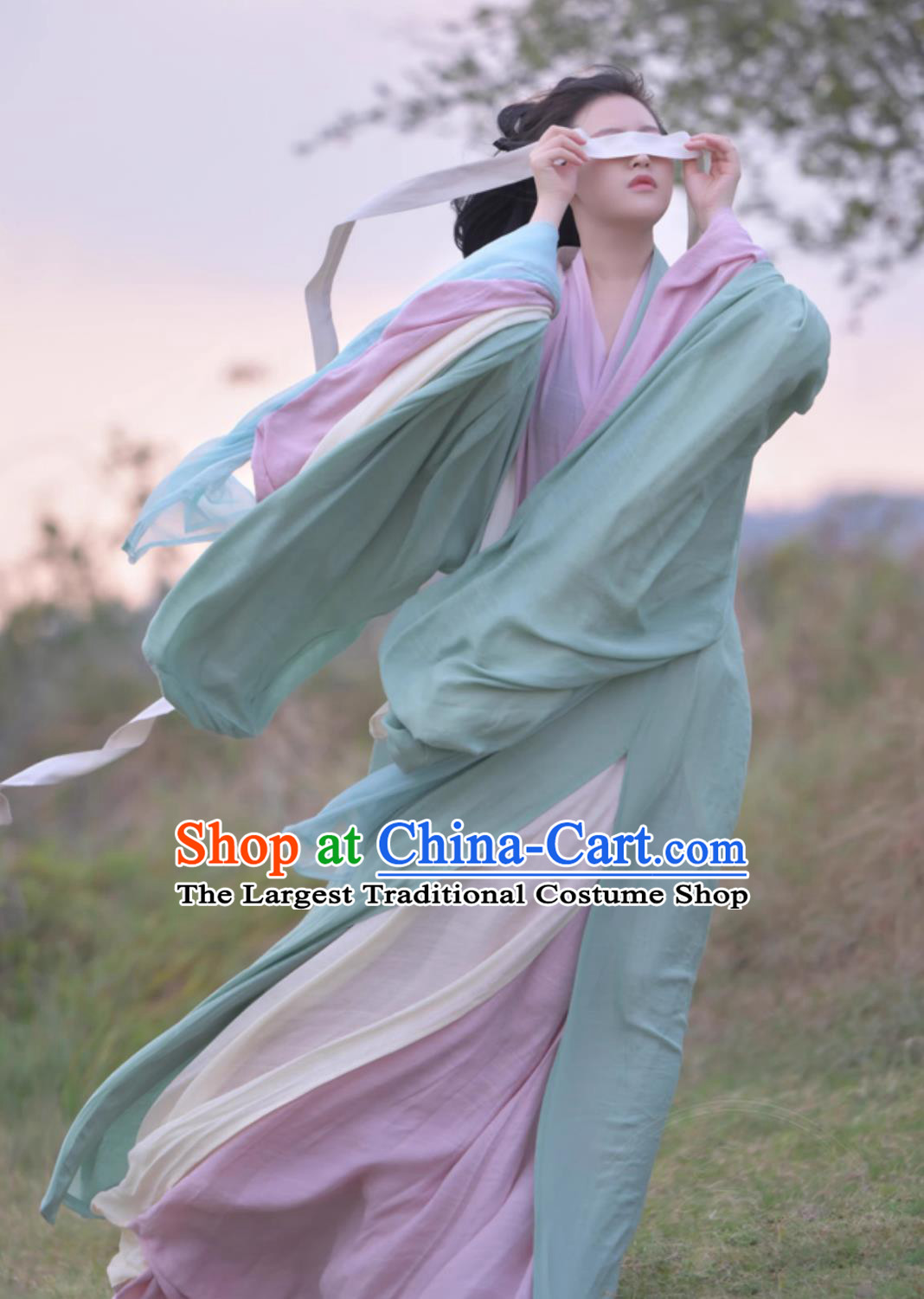 Wei Jin Style Hanfu Ancient Chinese Knight Zhiju Traditional Costumes Wide Sleeve Robes