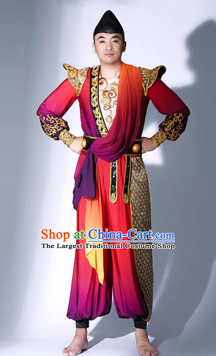 Hu Xuan Dance Drum Performance Costume Male Majestic Gong Drum Flying Attire Grand Opening Dance Outfit