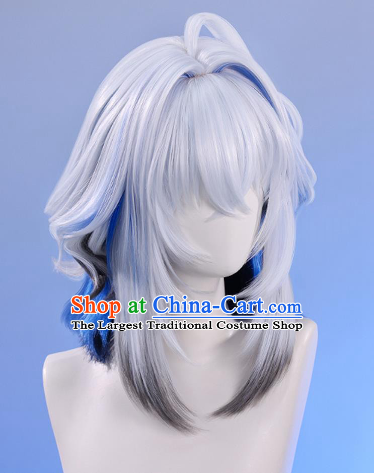 Wuthering Waves Jiyan Cosplay Wig Gradient Sideburns Hairpiece