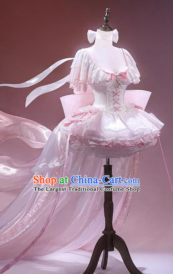 Puella Magi Madoka Magica Cosplay Costume Kaname Madoka Symphony Of Fate Pink Dress