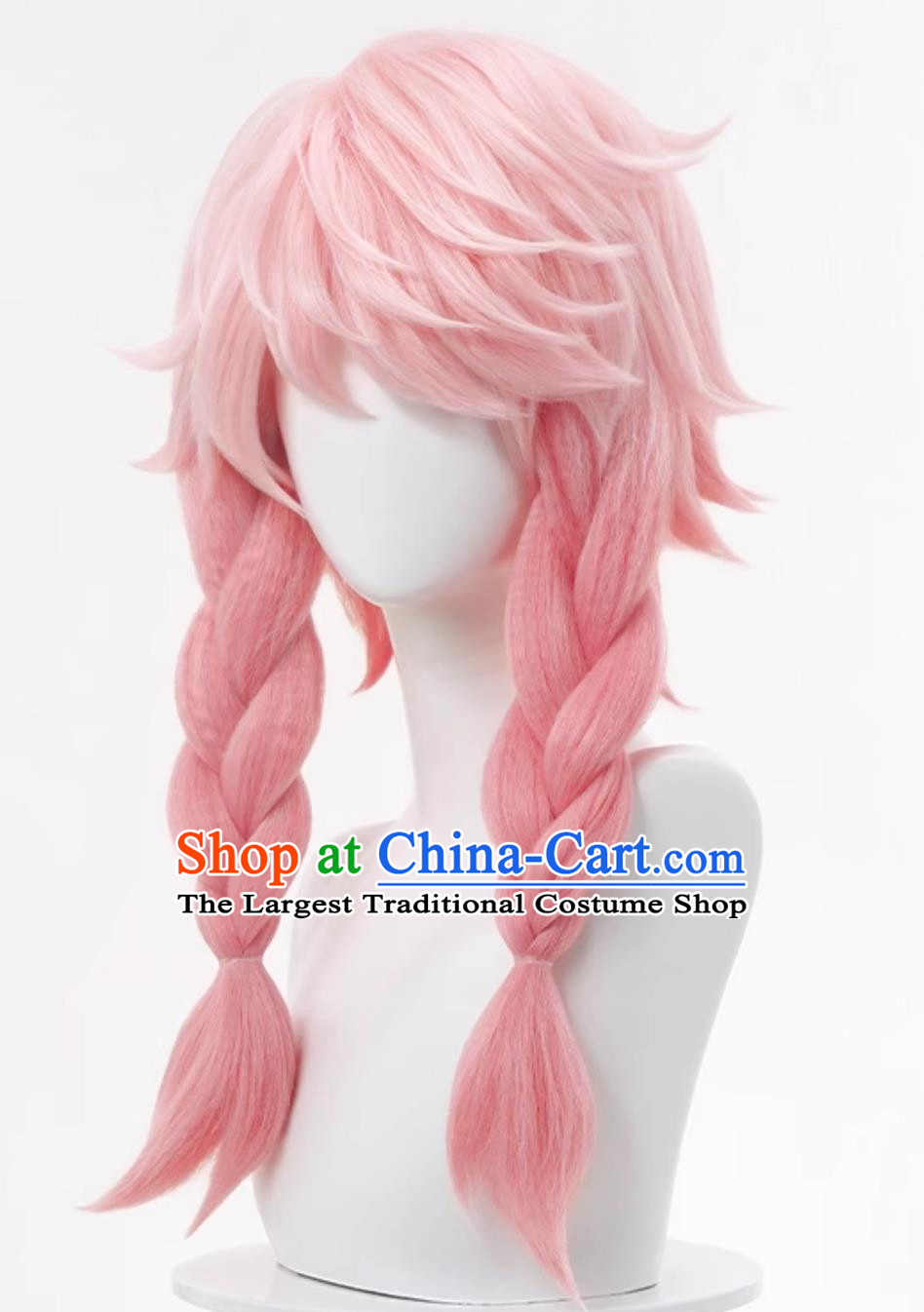 Honor Of Kings Yao Original Cosplay Wig Deer Spirit Guard Heart Teased Top Braid Pink Halloween Hairpiece