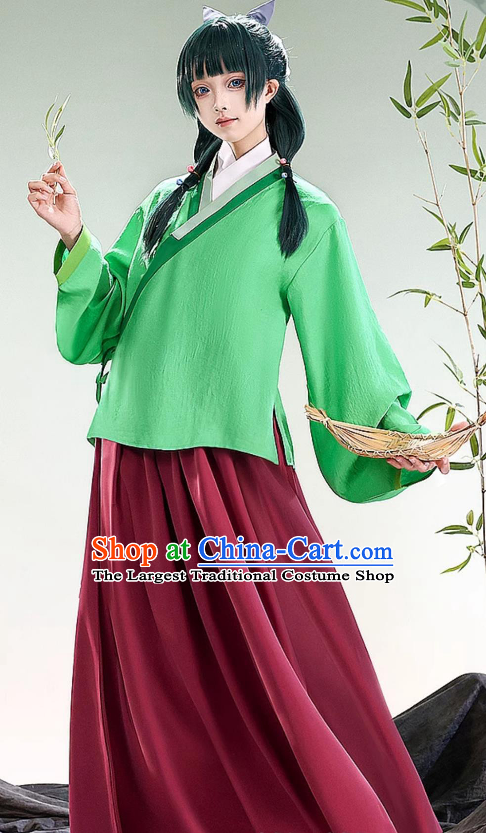 The Apothecary Diaries Cosplay Costume Maomao Palace Maid Outfit Halloween Womens Wear Hanfu Dress
