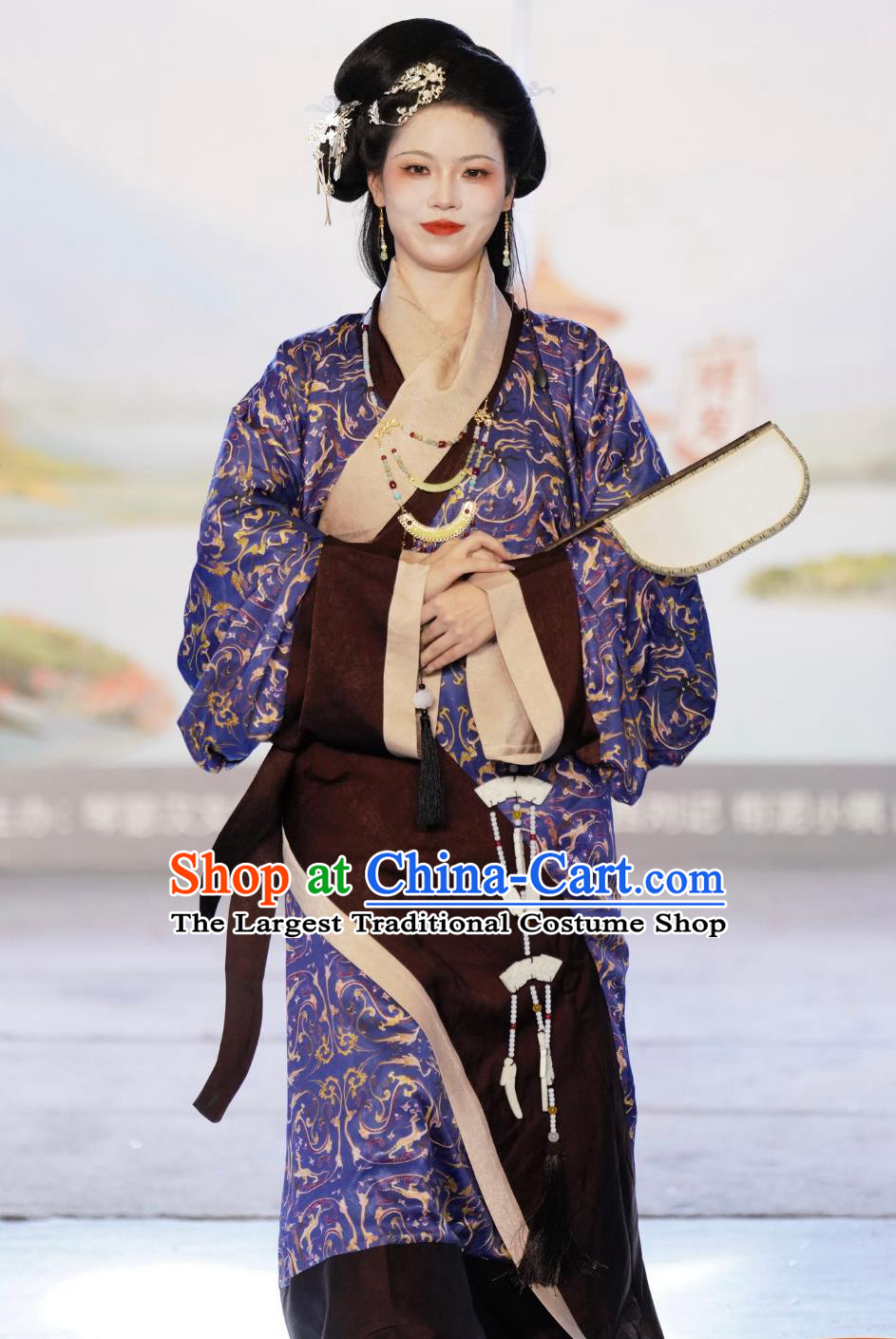 Traditional China Costumes Chinese Historical Reproduction Clothing Han Dynasty Quju Winding Purple Hanfu Dress